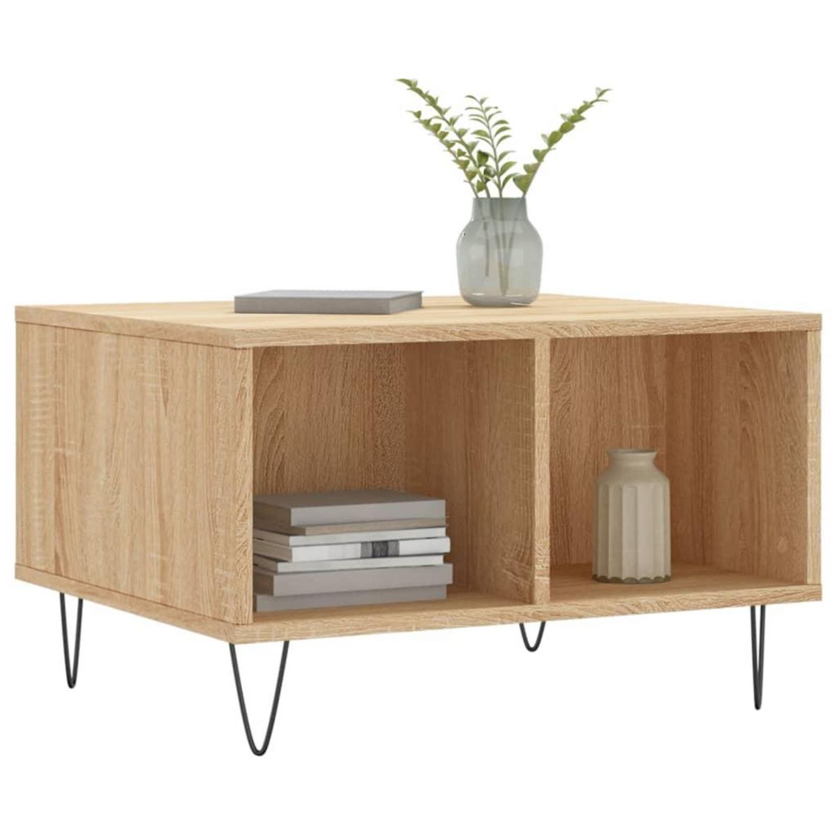 VIDAXL Table basse Chene sonoma 60x50x36,5 cm Bois d'ingenierie