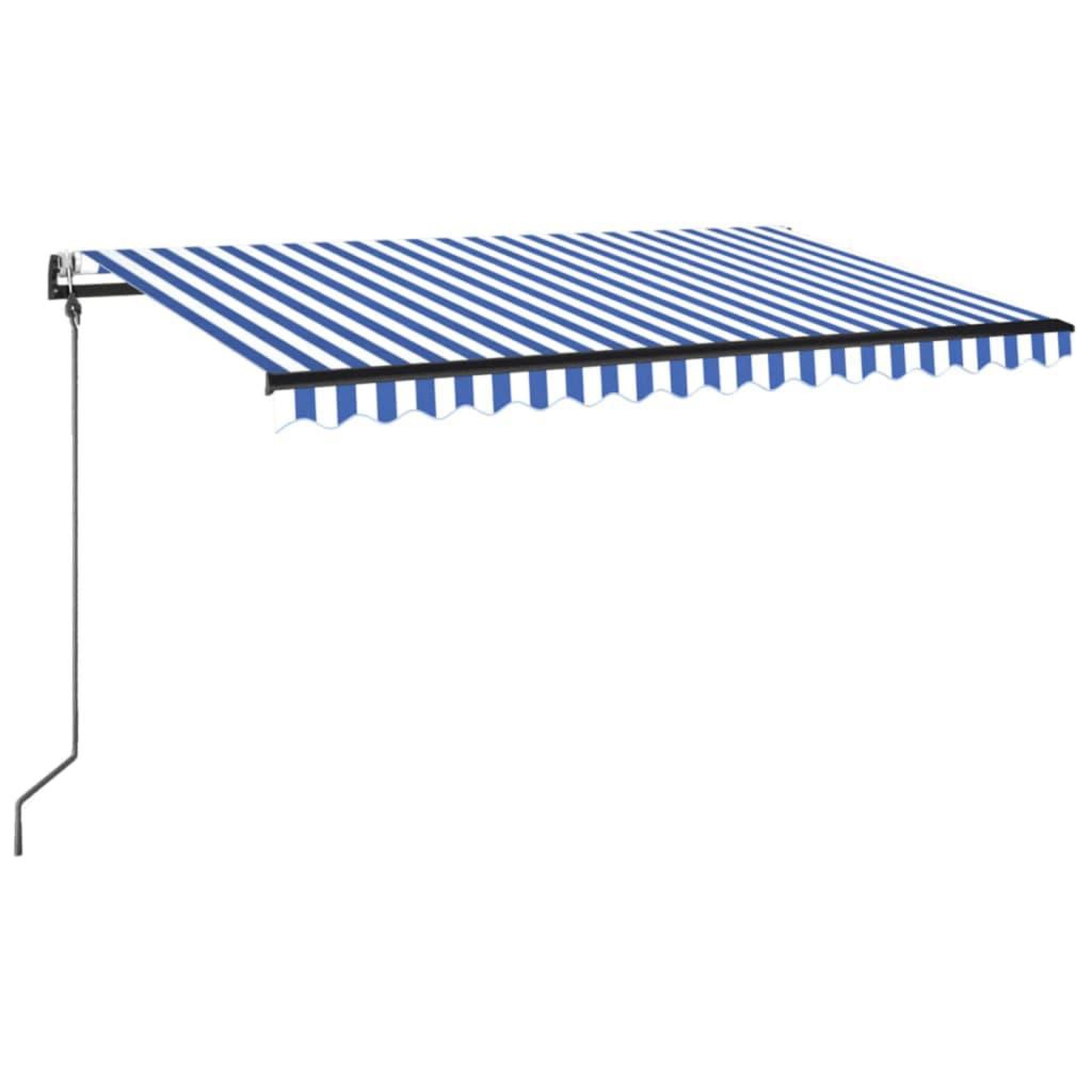 Voir la diapositive 2 : VIDAXL Auvent retractable automatique 450x350 cm Bleu et blanc