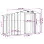 Voir la diapositive 6 : VIDAXL Abri de jardin marron 277x93x179 cm acier galvanise