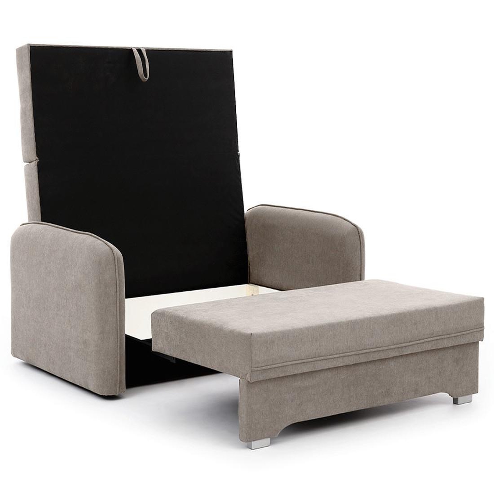Voir la diapositive 4 : BEST MOBILIER Michelle - canapé droit 3 places convertible avec coffre en velours