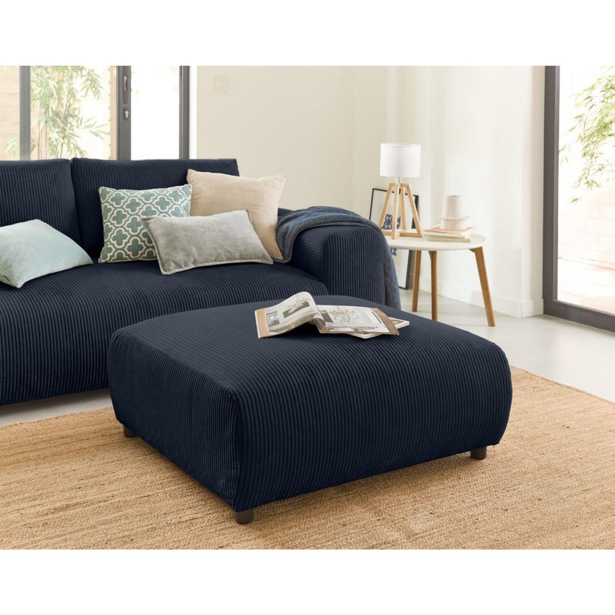 LISA DESIGN Garance - pouf modulable - en velours côtelé