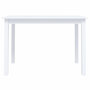 Voir la diapositive 3 : VIDAXL Table a manger Blanc 114x71x75 cm Bois d'hevea massif