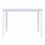Voir la diapositive 3 : VIDAXL Table a manger Blanc 114x71x75 cm Bois d'hevea massif