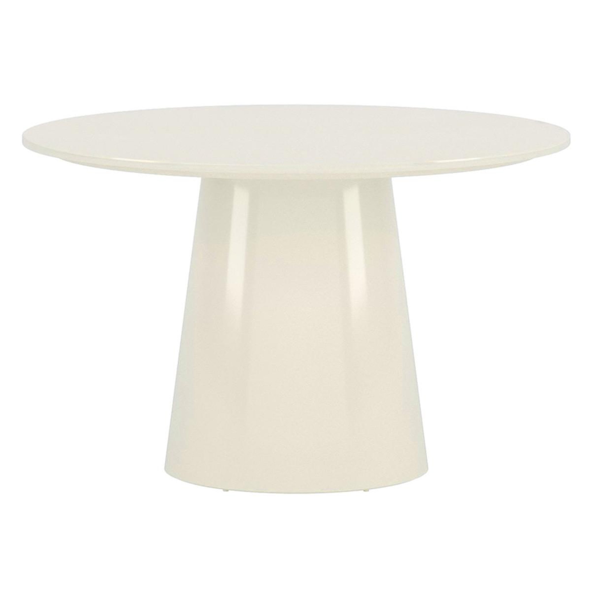 Paris Prix Table à manger ronde brillante  lanzo  120cm beige
