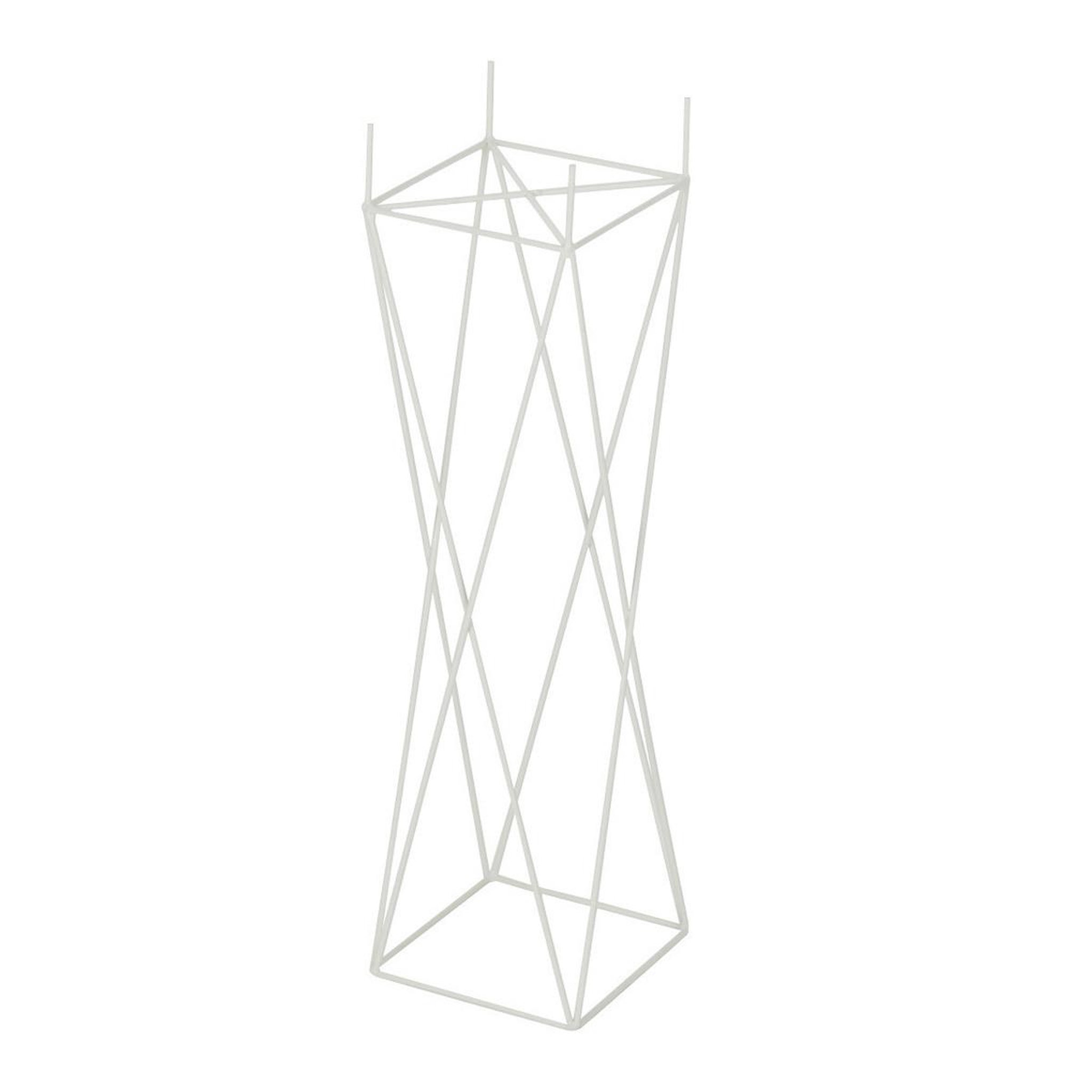 J-LINE Cache-Pot en Métal  Support Croix  55cm Blanc