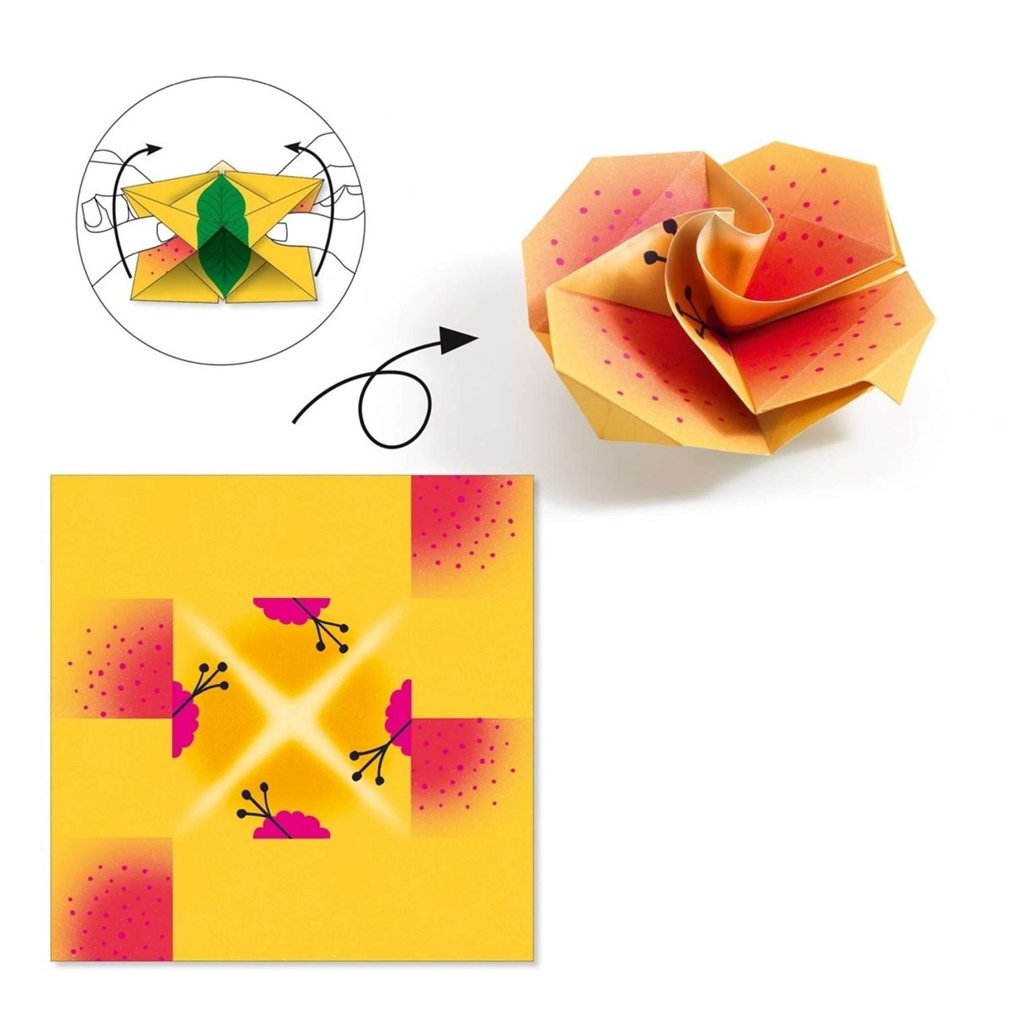 Voir la diapositive 3 : Djeco kit de découverte origami Tropiques