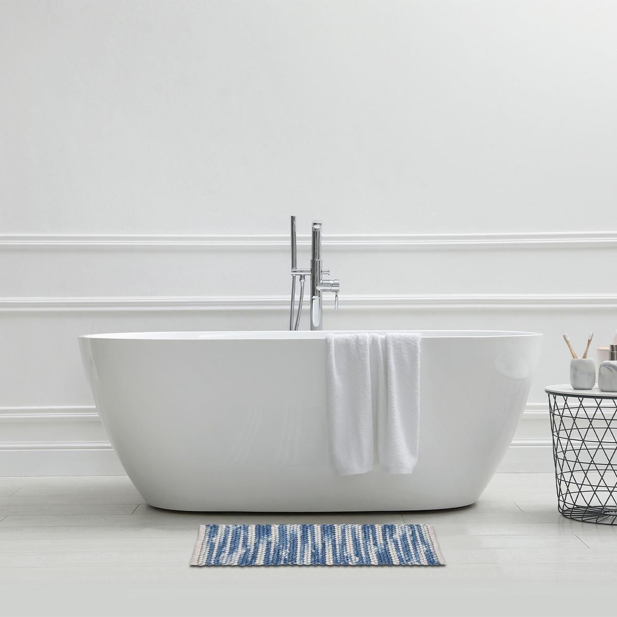 GUY LEVASSEUR Tapis déco réversible en polycoton 50x80cm