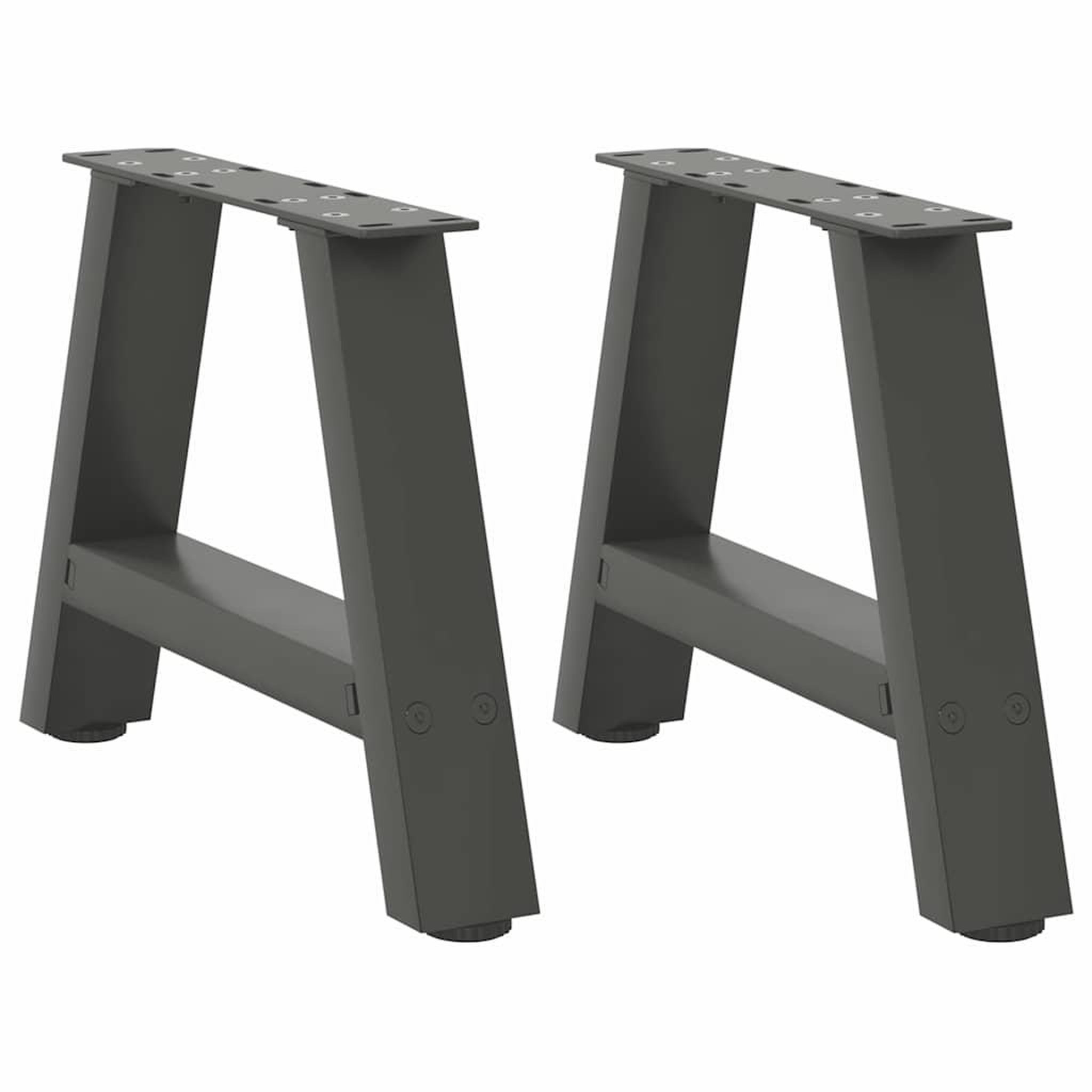 VIDAXL Pieds de table basse forme de A 2 pcs anthracite 30x(30-31) cm