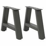 VIDAXL Pieds de table basse forme de A 2 pcs anthracite 30x(30-31) cm