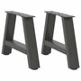 Voir la diapositive 1 : VIDAXL Pieds de table basse forme de A 2 pcs anthracite 30x(30-31) cm