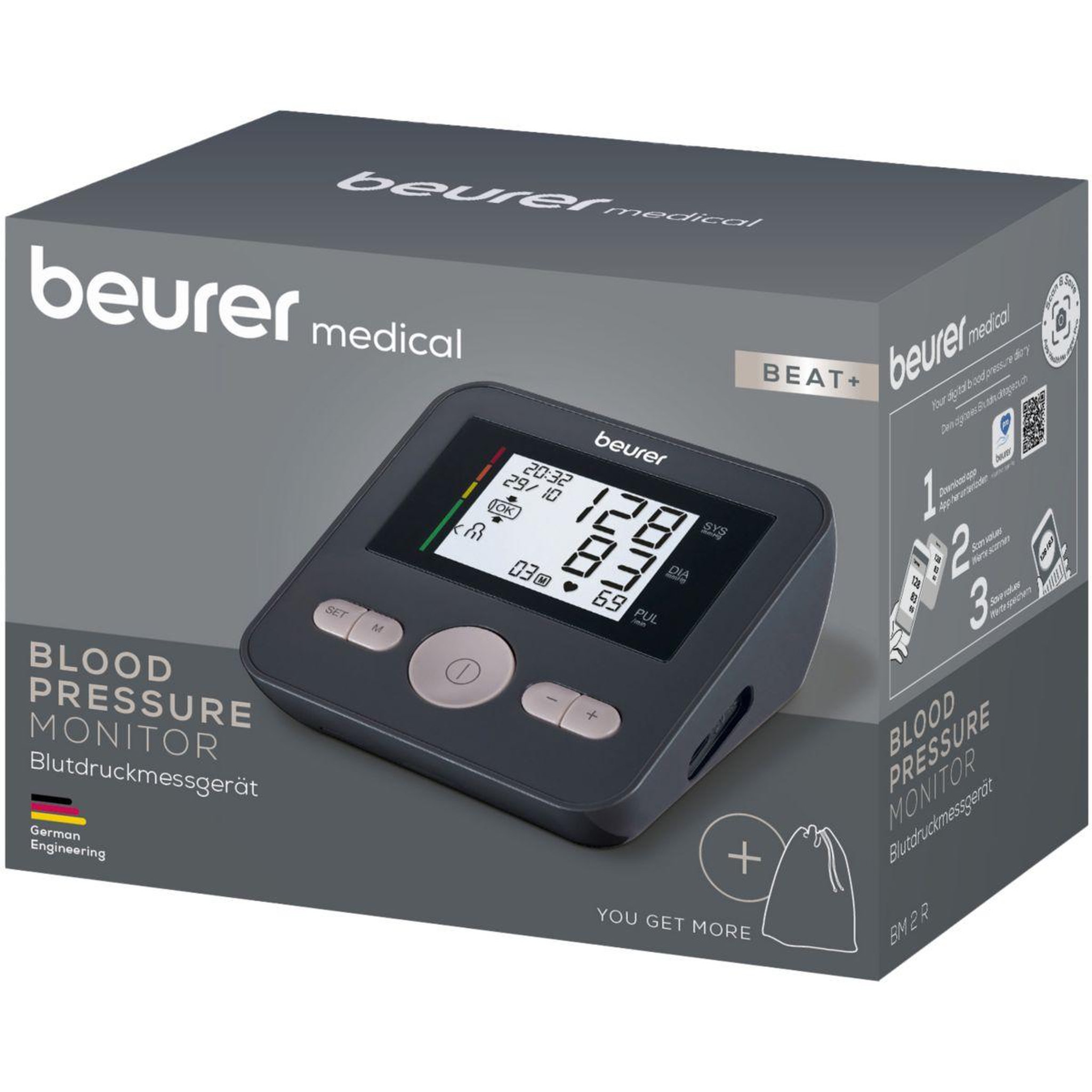 Voir la diapositive 5 : Beurer Tensiomètre Bras BM 2 R Beat+