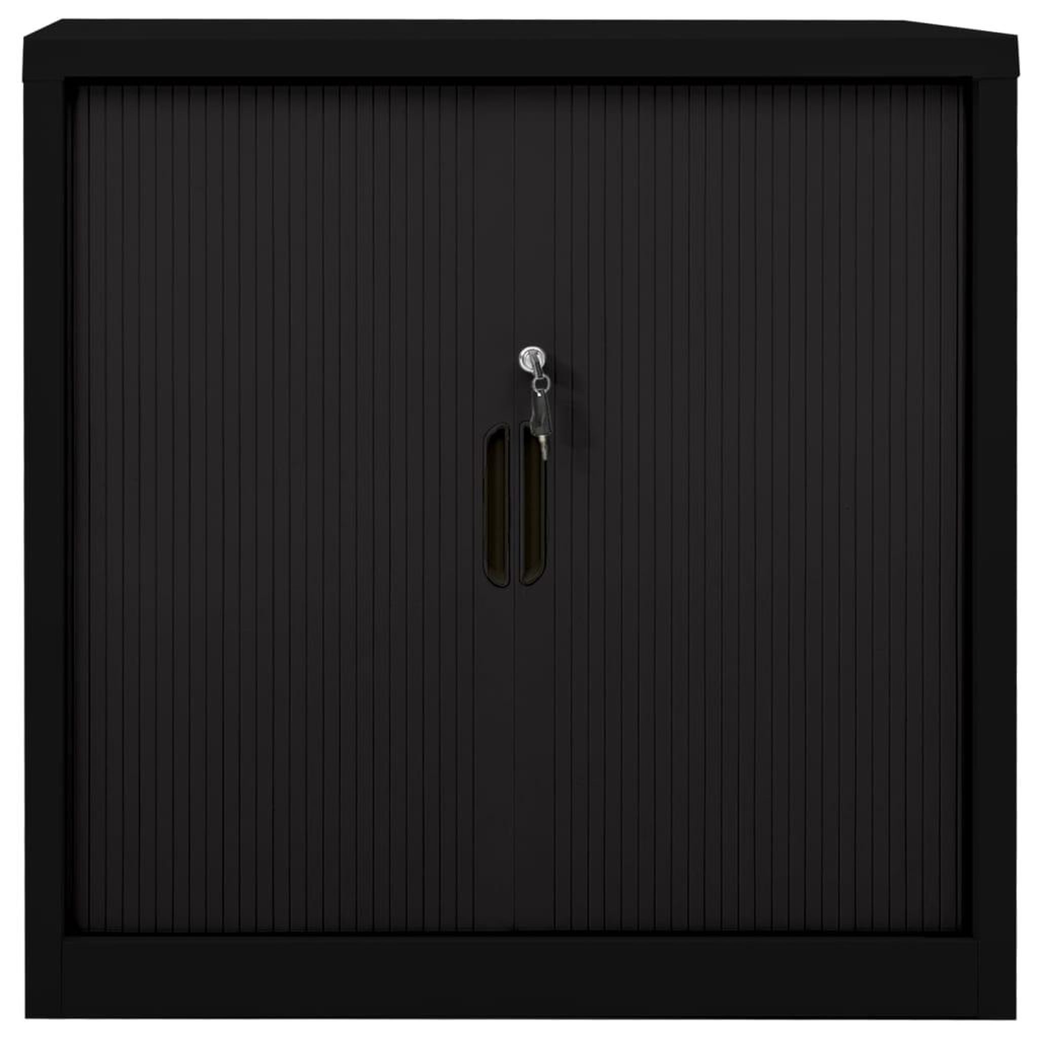 Voir la diapositive 2 : VIDAXL Armoire a portes coulissantes Noir 90x40x90 cm Acier