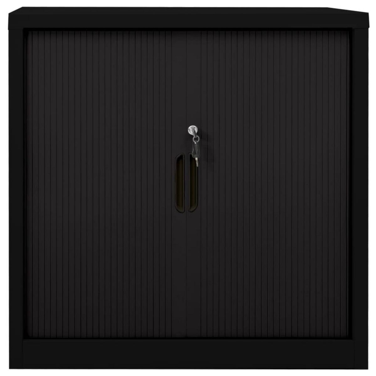 VIDAXL Armoire a portes coulissantes Noir 90x40x90 cm Acier