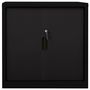 Voir la diapositive 2 : VIDAXL Armoire a portes coulissantes Noir 90x40x90 cm Acier
