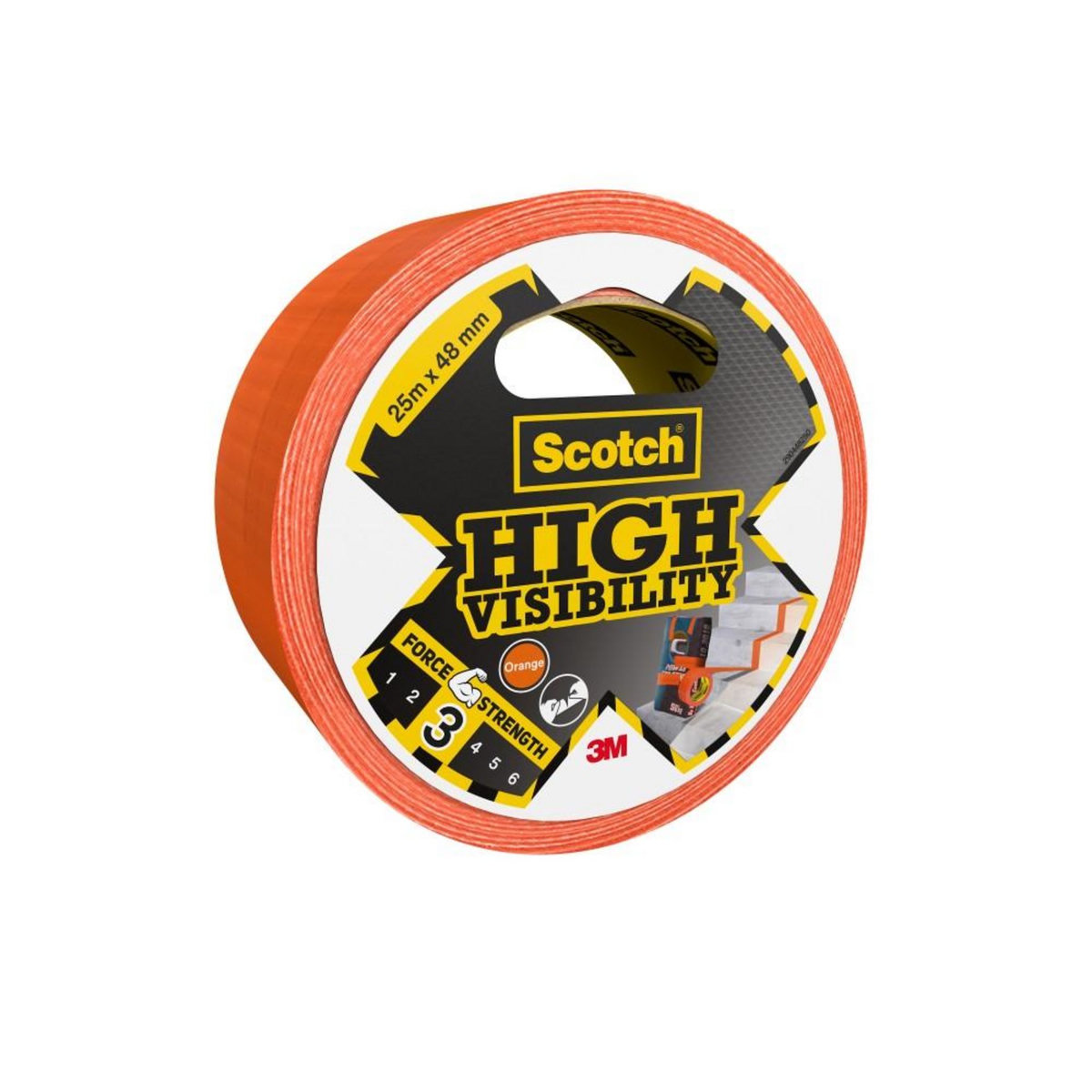 CENTRALE BRICO Adhésif de réparation SCOTCH High visibility, une face L.25 m x l.48 mm orange