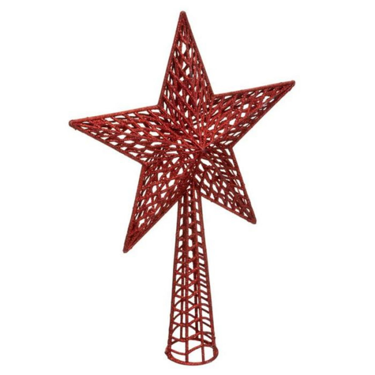 FEERIC LIGHT & CHRISTMAS Cimier Étoile Déco  La Piste  38cm Rouge