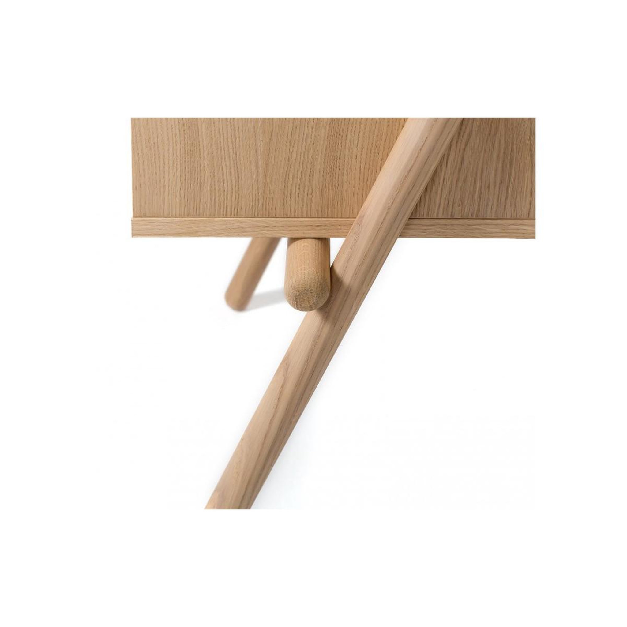 Voir la diapositive 3 : Paris Prix Table de chevet murale 3 tiroirs  wiru  70cm chêne & blanc