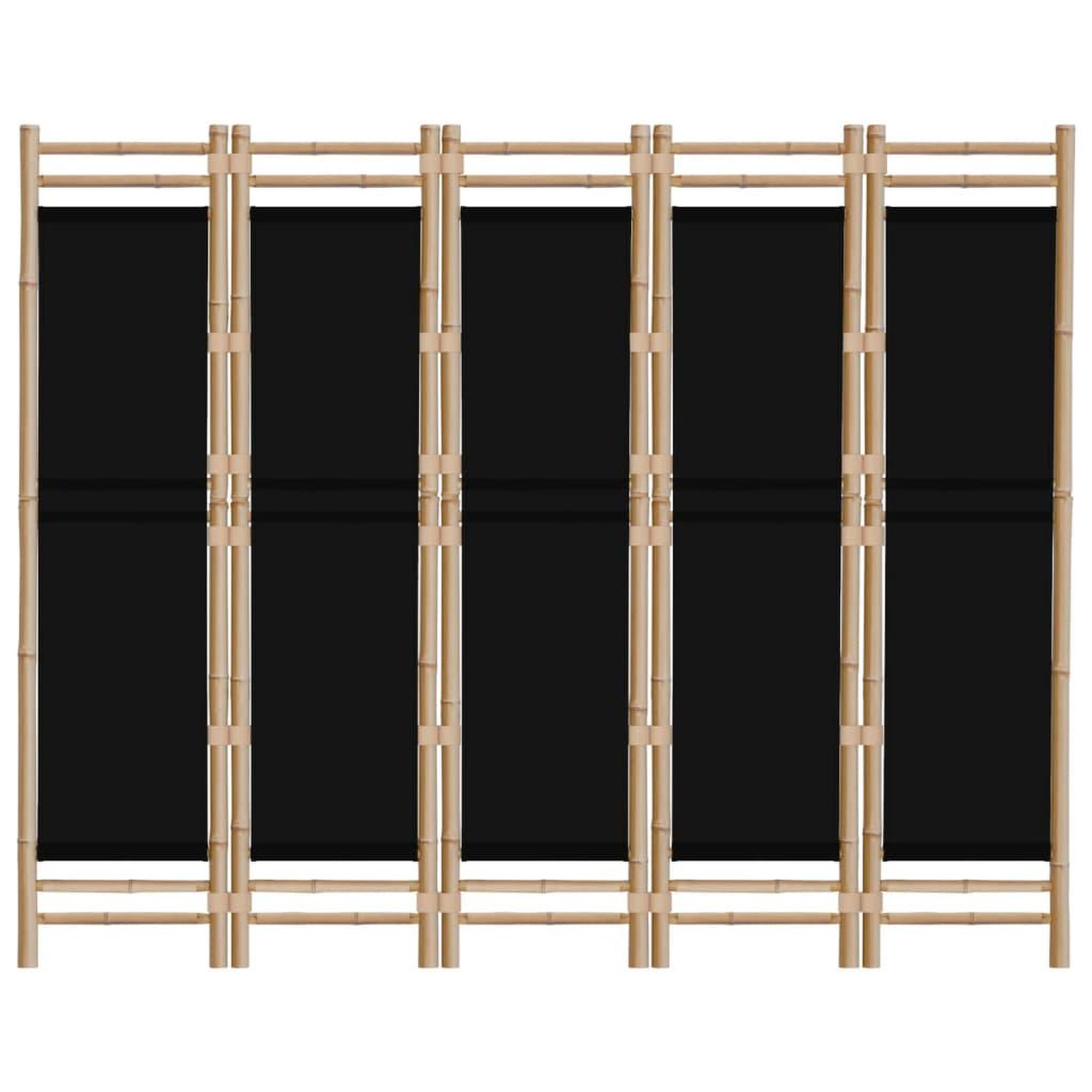 Voir la diapositive 4 : VIDAXL Cloison de separation pliante 5 panneaux 200 cm Bambou et toile