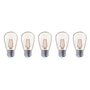 Voir la diapositive 1 : Lumisky Lot de 5 ampoules vintages PARTY BULB FILAMENT Blanc Aluminium E27