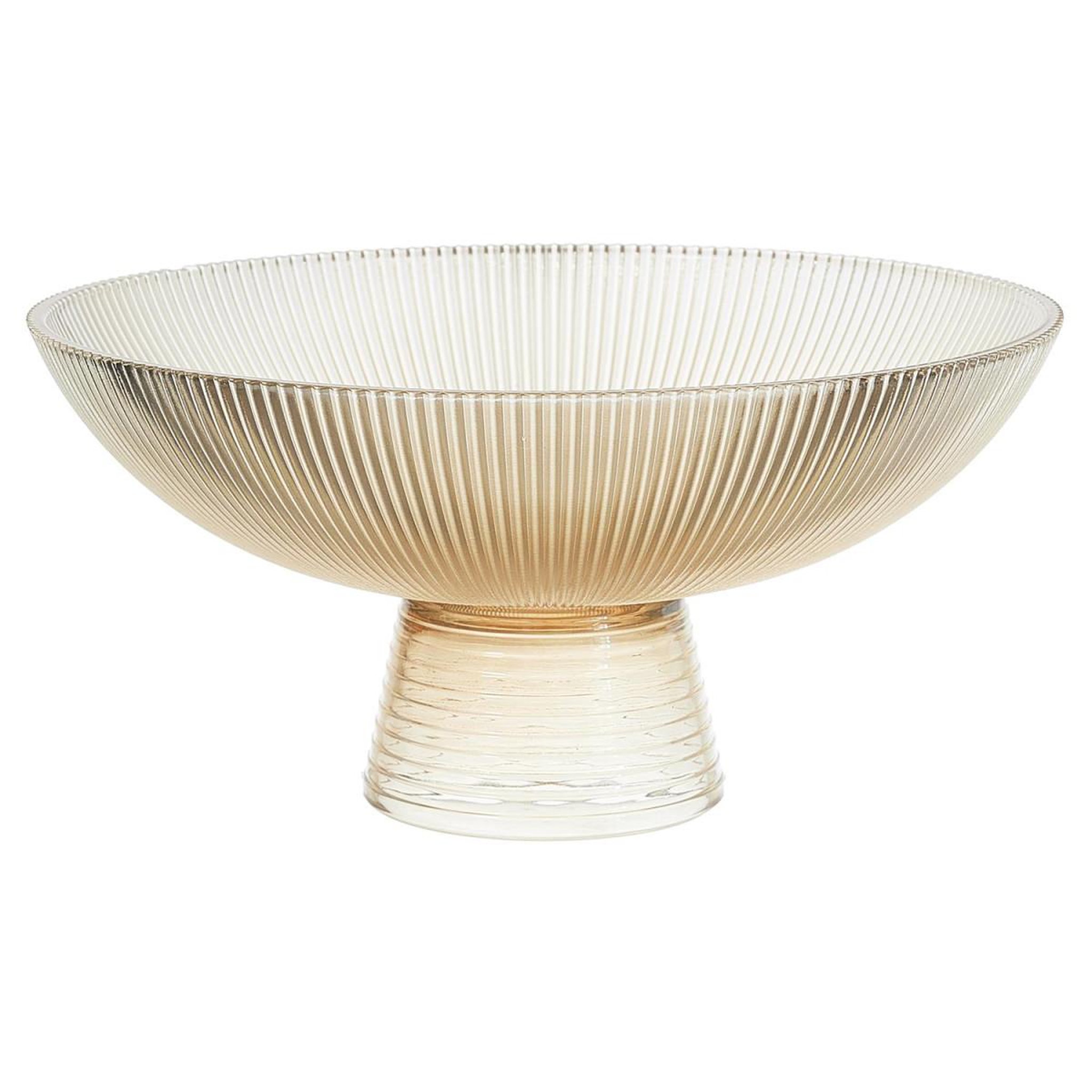 The Home Deco Factory Coupe à fruits sur pied en verre  amber  22cm ambre