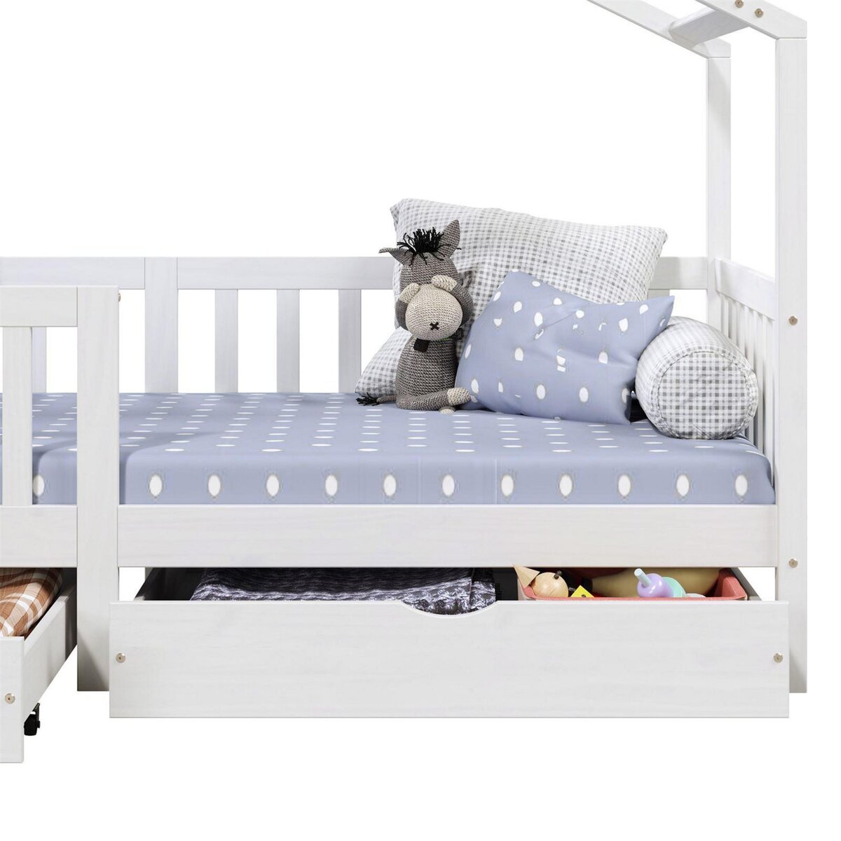 IDIMEX Lit cabane ELEA avec tiroirs, 90 x 200 cm en pin massif