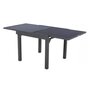 Voir la diapositive 1 : HESPERIDE Table extensible carrée alu Piazza 4/8 places Graphite - Hespéride