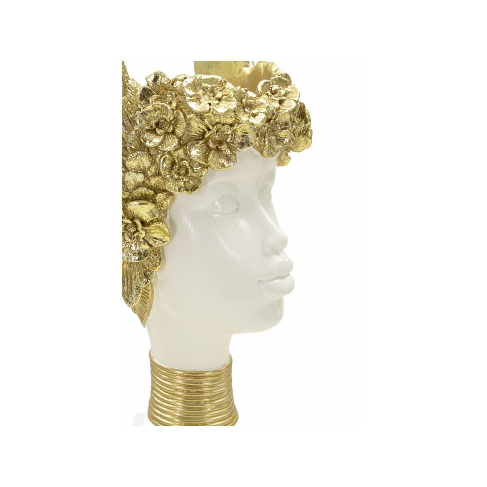Voir la diapositive 4 : Paris Prix Statuette buste femme  athena  32cm blanc & or