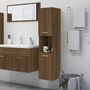 Voir la diapositive 1 : VIDAXL Armoire de bain Chene marron 30x30x130 cm Bois d'ingenierie