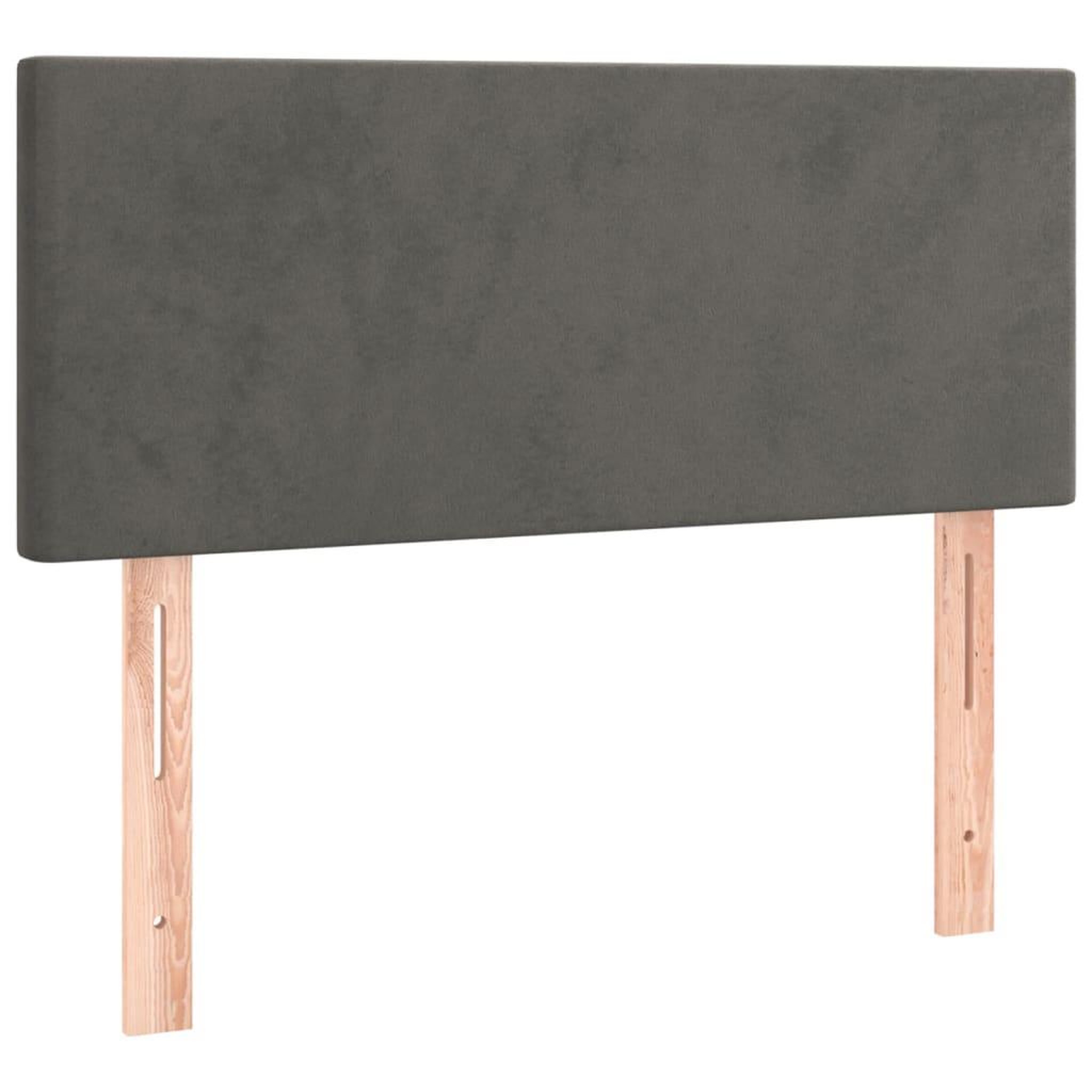 Voir la diapositive 4 : VIDAXL Tete de lit a LED Gris fonce 80x5x78/88 cm Velours