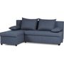 Voir la diapositive 2 : MARKET24 Canapé d'angle réversible – Tissu Bleu – L 192 x P 143 x H 79 cm – JOSS - Fabriqué en Ukraine