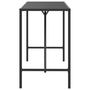 Voir la diapositive 4 : VIDAXL Table de bar et dessus en verre noir 180x70x110 cm poly rotin