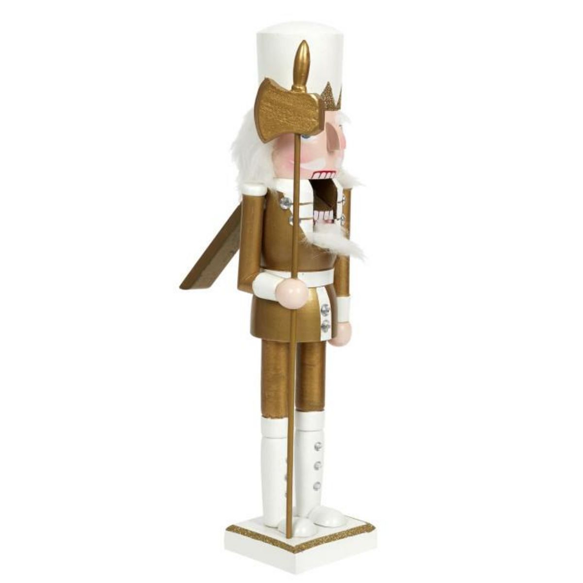 Paris Prix Lot de 2 Casse-Noisettes  Noël  Blanc & Doré