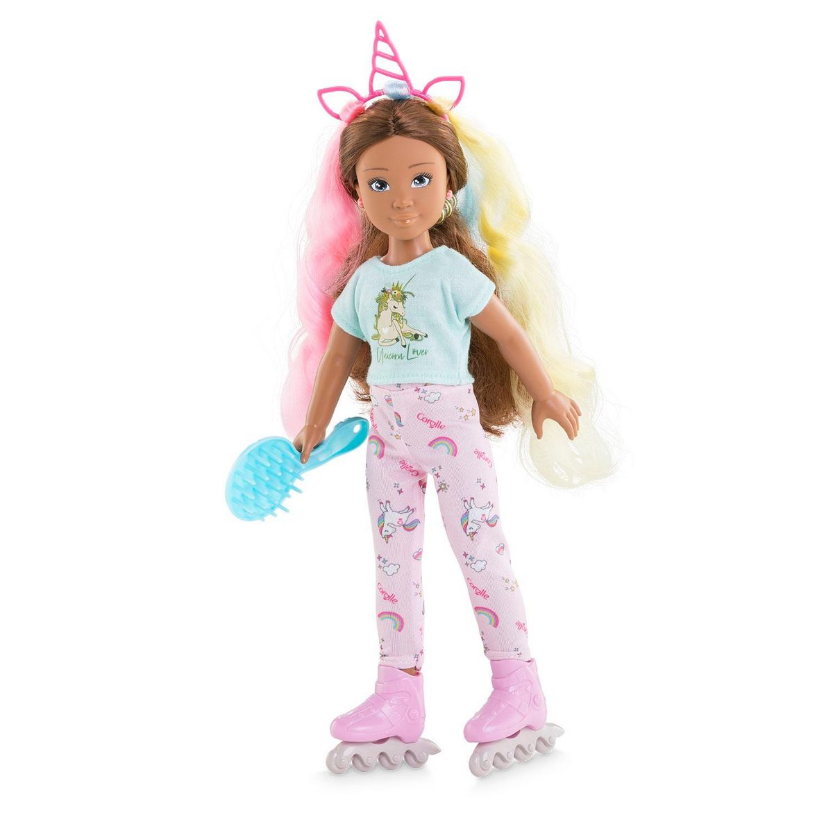 Corolle Ensemble Accessoires Coiffure Arc-en-ciel pour poupée Corolle Girls