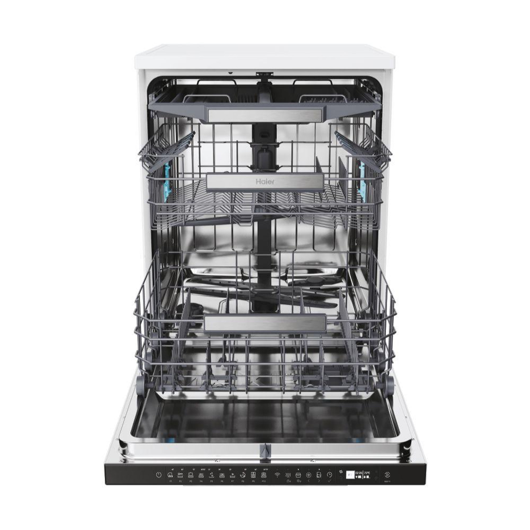 Voir la diapositive 3 : HAIER Lave-vaisselle 60cm 14 couverts 42db - xf6c2m1pw