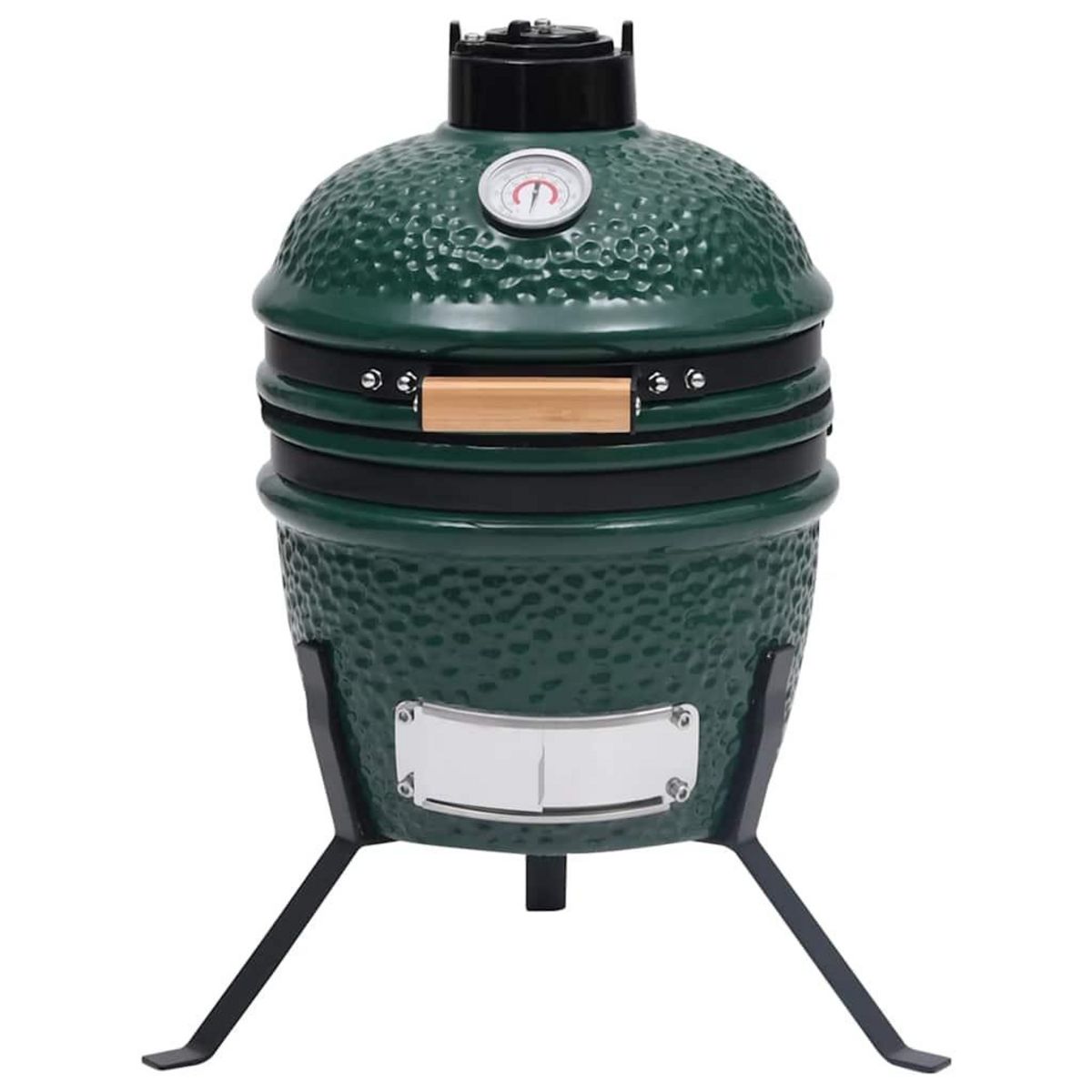 VIDAXL Barbecue a fumoir Kamado 2-en-1 Ceramique 56 cm Vert