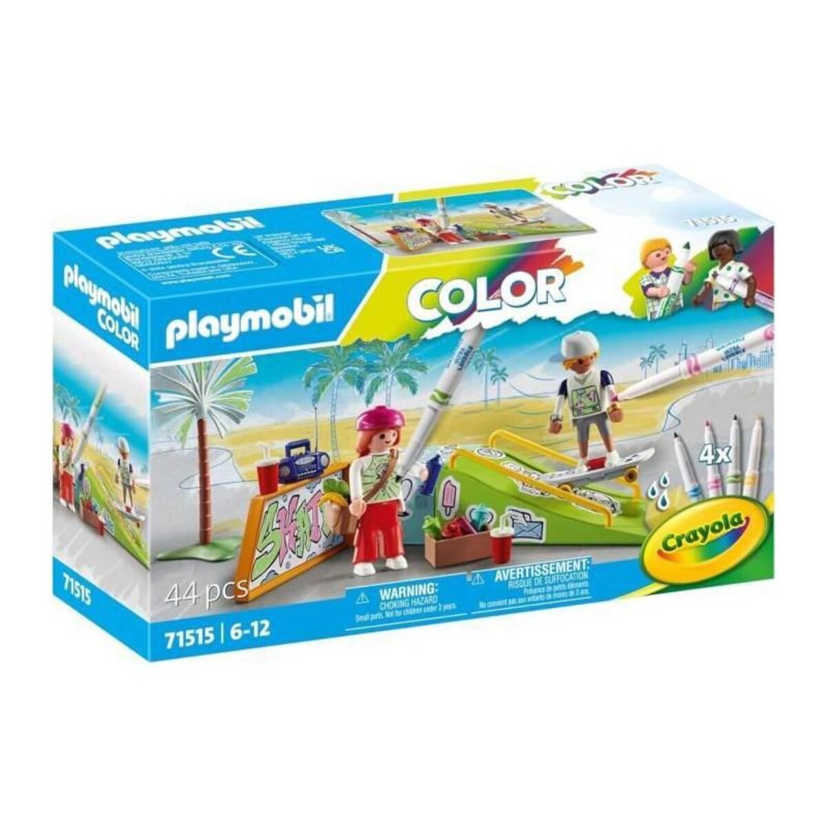 PLAYMOBIL 71515 Color - Skateurs avec rampe