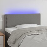 VIDAXL Tete de lit a LED Gris fonce 90x5x78/88 cm Tissu
