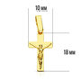 Voir la diapositive 2 : L'ATELIER D'AZUR Pendentif - Médaille Christ sur la Croix Or 18 Carats 750 Jaune - Chaine Offerte