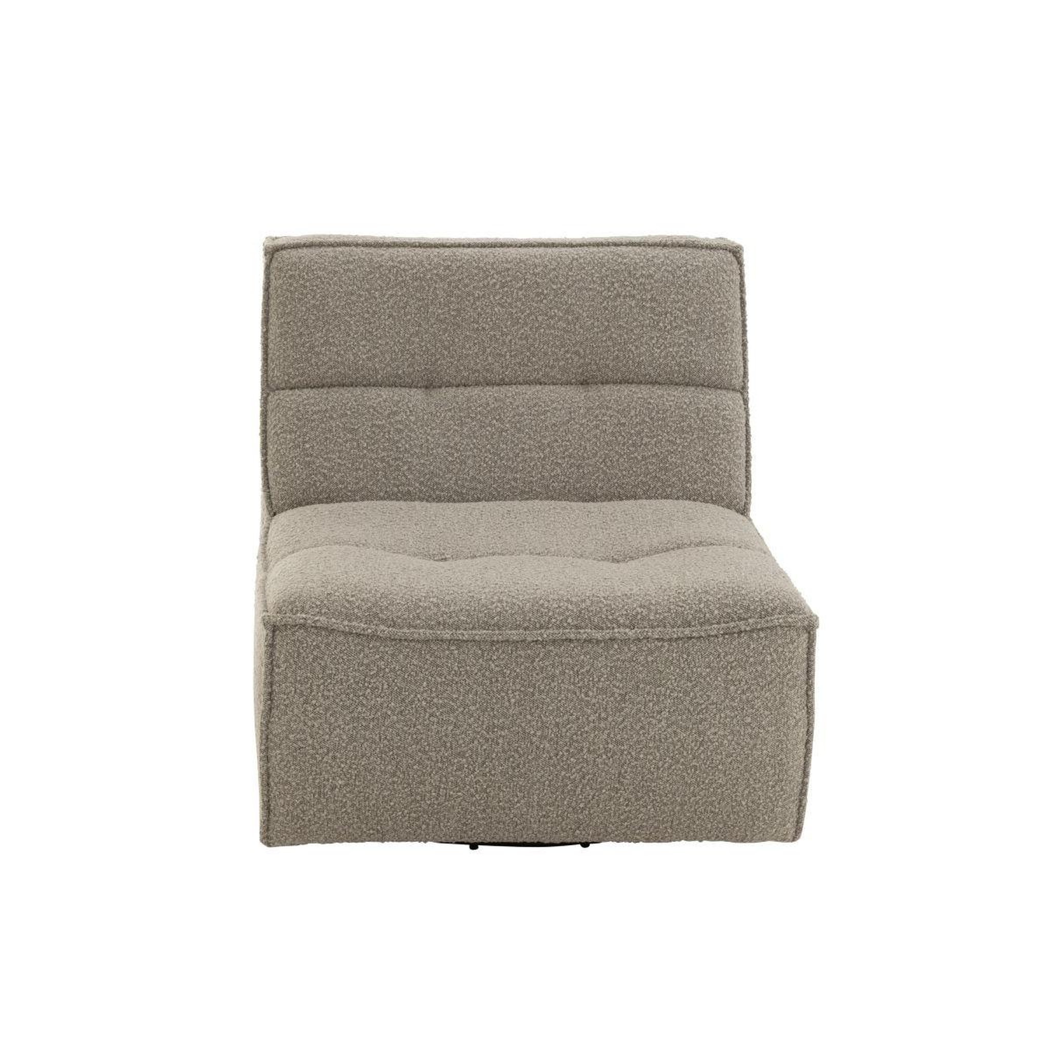 Voir la diapositive 2 : J-LINE Fauteuil pivotant  cosy  97cm taupe
