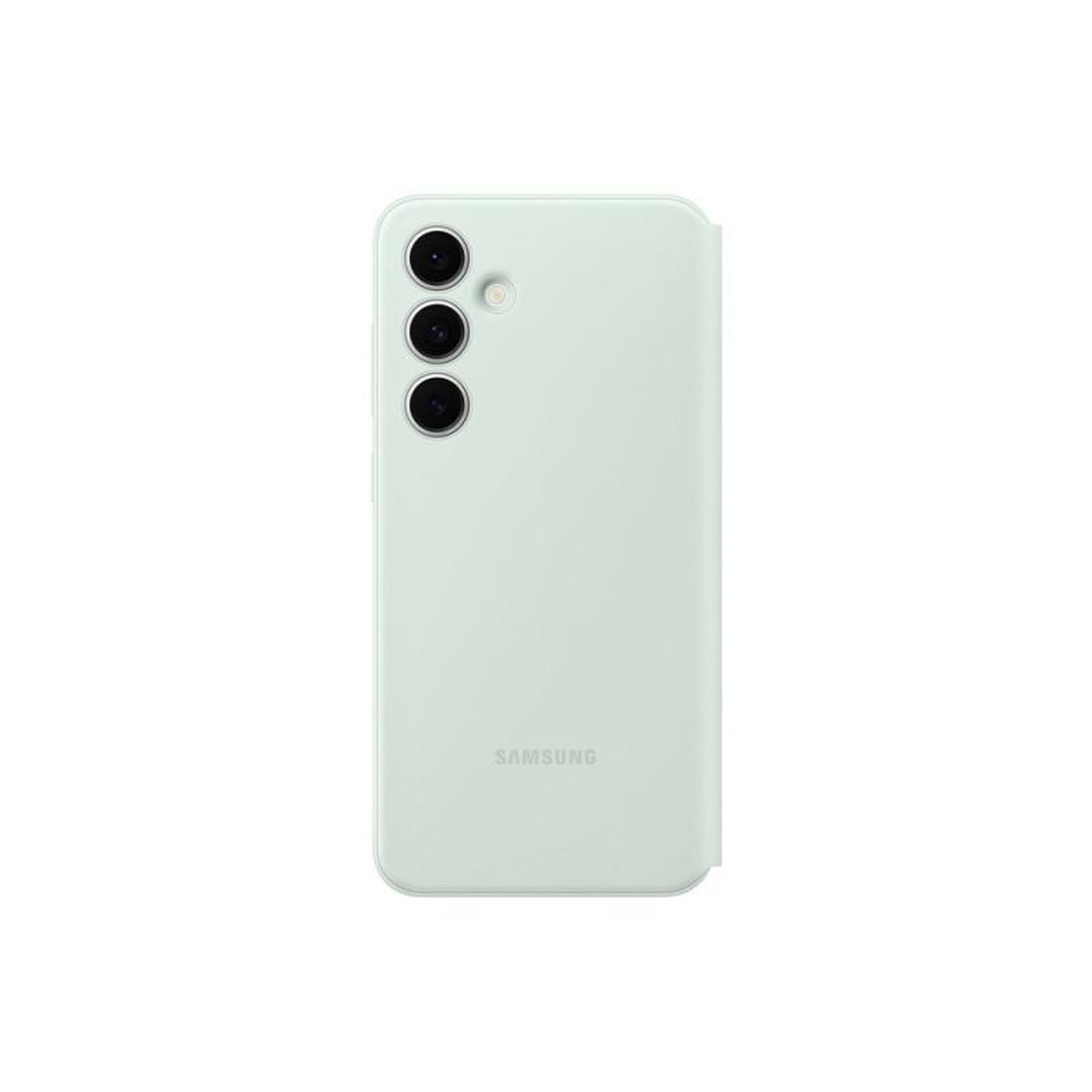 Samsung Etui Folio Clear View Cover avec porte carte pour Samsung Galaxy S24 FE Vert d eau