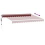 Voir la diapositive 5 : VIDAXL Auvent retractable automatique bordeaux 350x250 cm