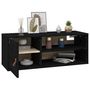 Voir la diapositive 5 : VIDAXL Armoire murale Noir 80x30x30 cm Bois de pin massif