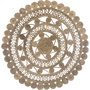 Voir la diapositive 1 : ATMOSPHERA Tapis dentel rond en jute Ritual - Beige - Diam. 120 cm