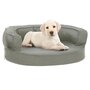 Voir la diapositive 1 : VIDAXL Matelas de lit ergonomique de chien 60x42 cm Aspect de lin Gris