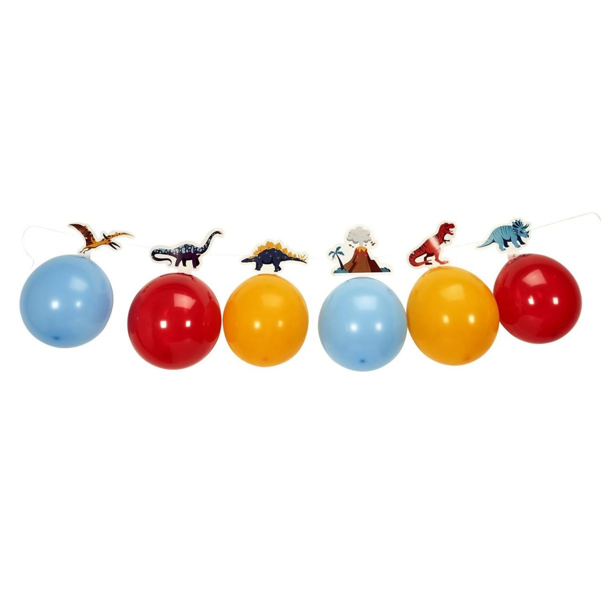 PARTY TIME Guirlande de Ballons  Dinosaure  25cm Multicolore