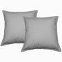 Voir la diapositive 2 : Sensei Maison Lot de 2 taies d'oreiller en percale lavée HOME WASHED