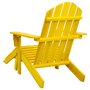 Voir la diapositive 4 : VIDAXL Chaise de jardin Adirondack avec pouf bois de sapin jaune
