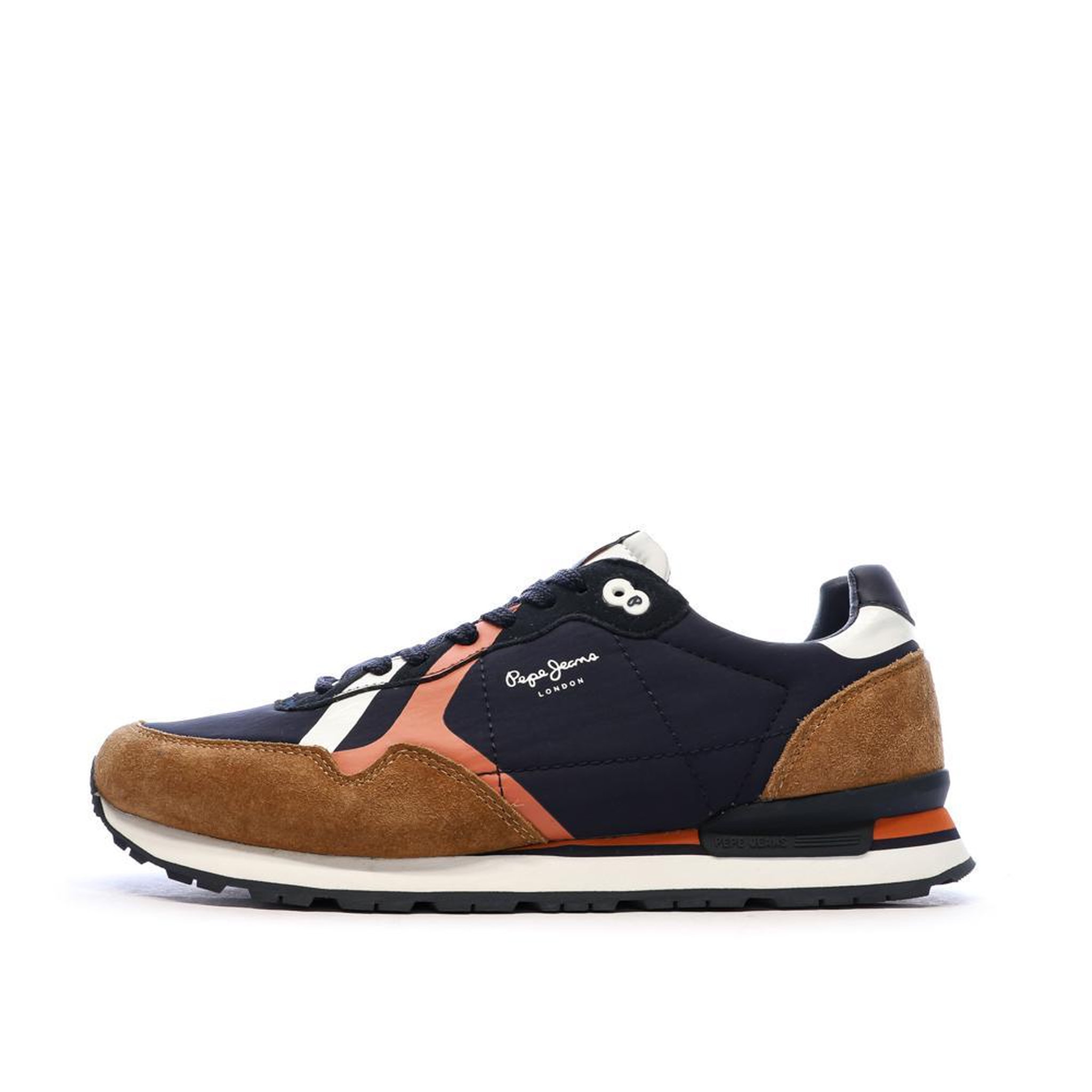 Voir la diapositive 1 : Pepe Jeans Baskets Marine/Marron Homme Pepe Jeans Brit Mixt