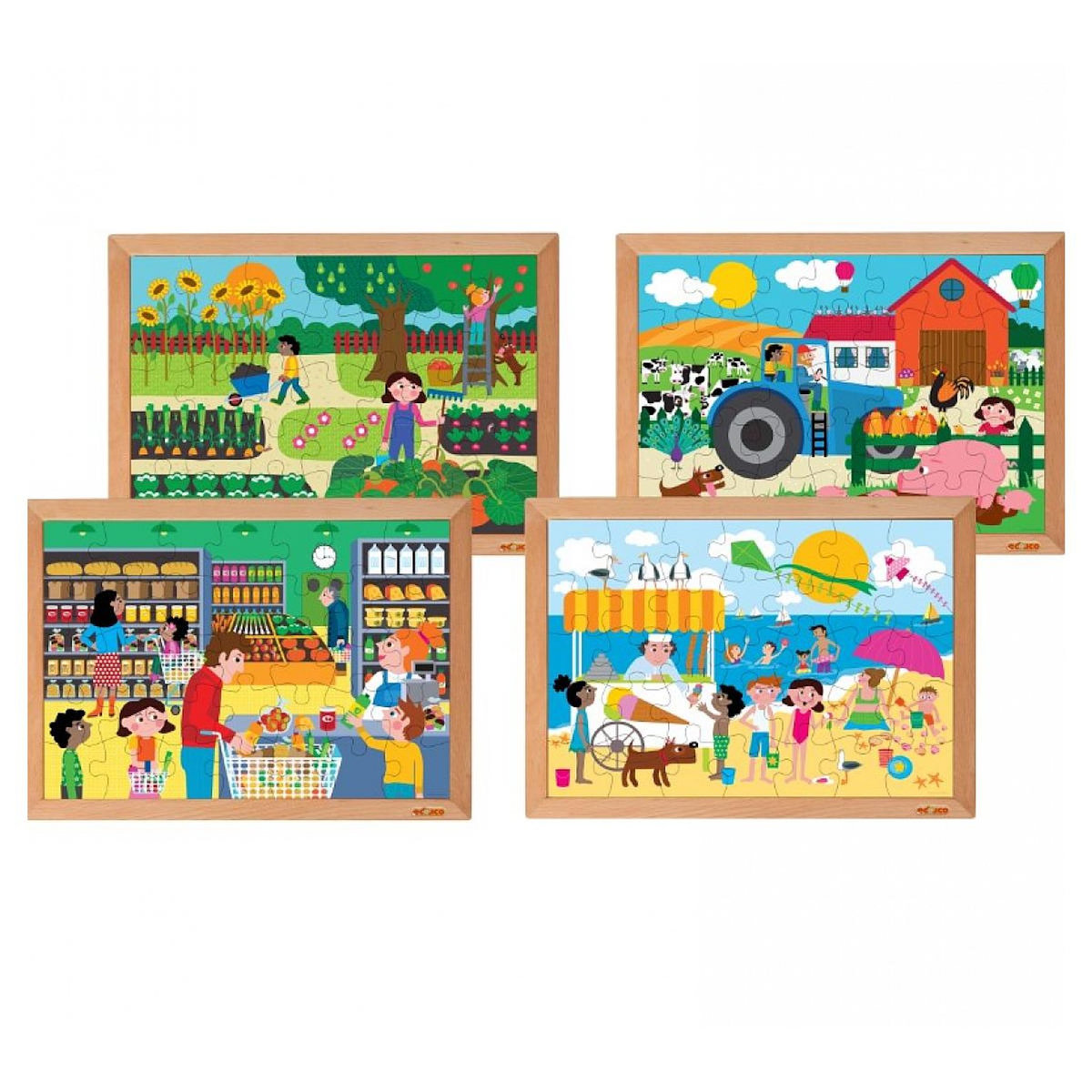 EDUCO Puzzles mathématique le sens des nombres - set de 4 - jeu Montessori