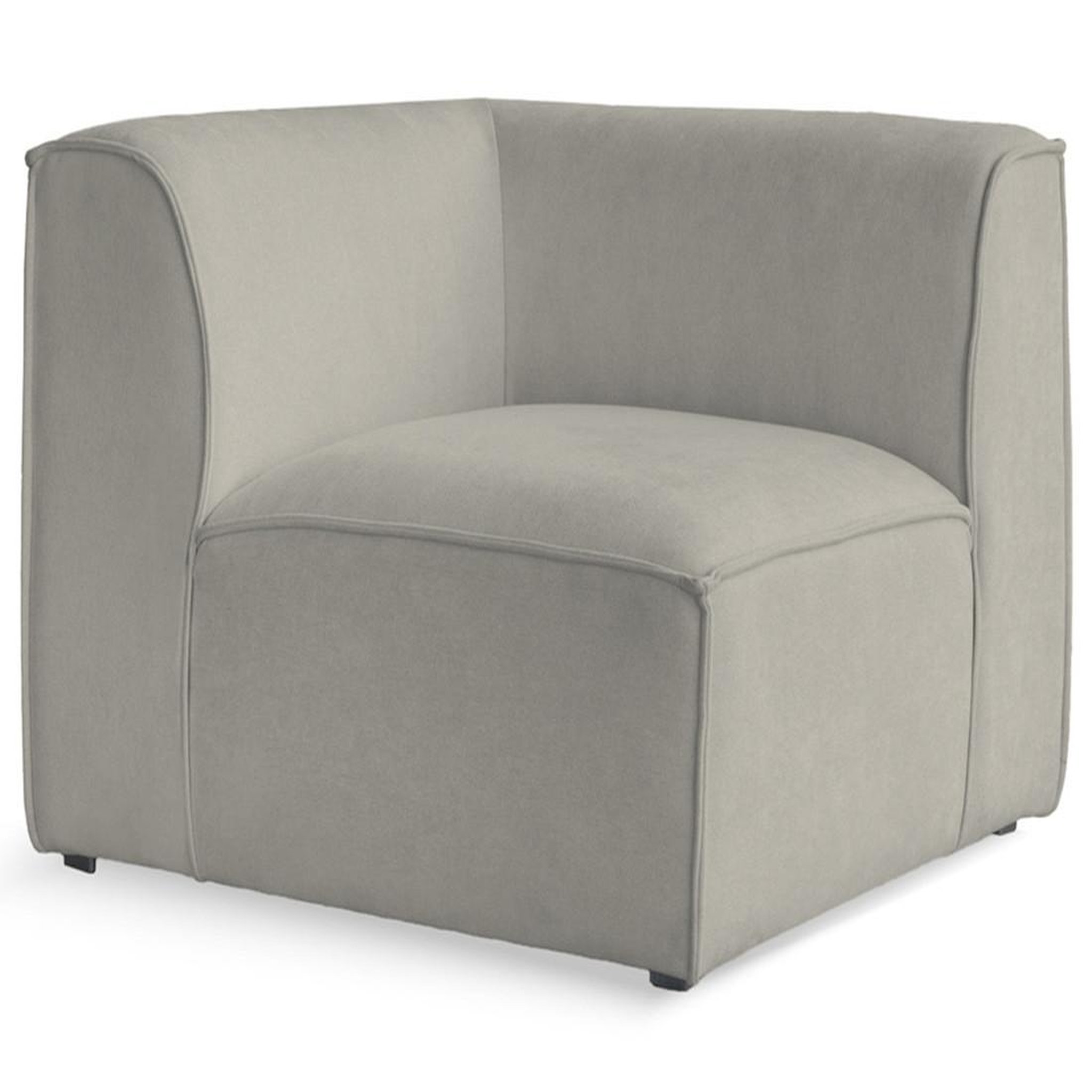 Voir la diapositive 1 : BEST MOBILIER Felix - module d'assise d'angle réversible en tissu texturé